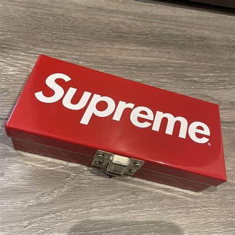 how much does ther small supreme metal box weight|Supreme Small Metal Storage Box .